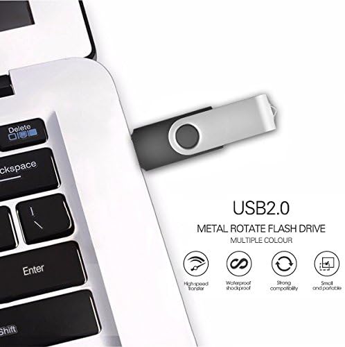 Ömlesztett/Sok 128MB Fém Forgatható USB Flash Meghajtó pendrive 10 Pack - USB 2.0, Vegyes Színek