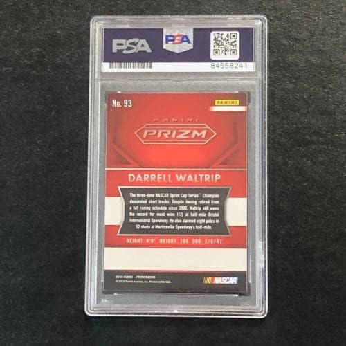 Panini Prizm 93 Darrell Waltrip Aláírt Kártya AUTOMATIKUS PSA Asztalon Nascar - Dedikált NASCAR