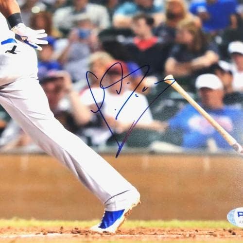 YUSNIEL DIAZ aláírt 11x14 fotó PSA/DNS-Los Angeles Dodgers Aláírt - Dedikált MLB Fotók