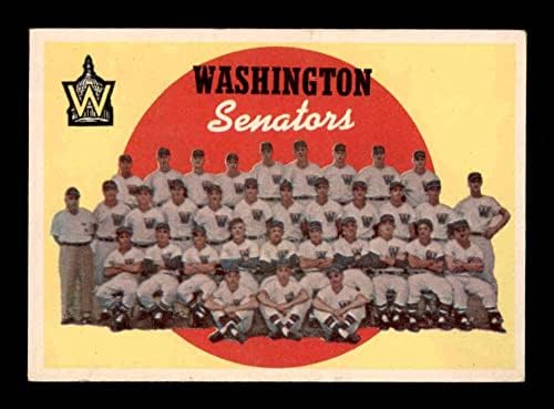 397 Washington Senators CL - 1959 Topps Baseball Kártyák (Csillag) Osztályozott NM - Baseball Asztalon