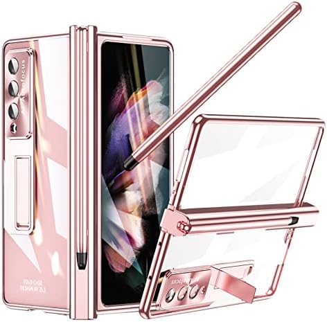 YQODSZ Samsung Galaxy Z Hajtás 3 Tiszta Ügy, S Pen & tolltartó, [Zsanér Védelem] [Beépített képernyővédő