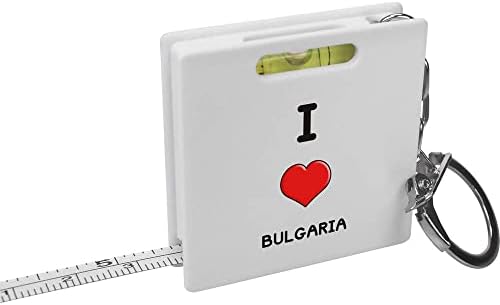 Azeeda 'Szeretem Bulgária' Kulcstartó mérőszalag/Szellem Szinten Eszköz (KM00027374)