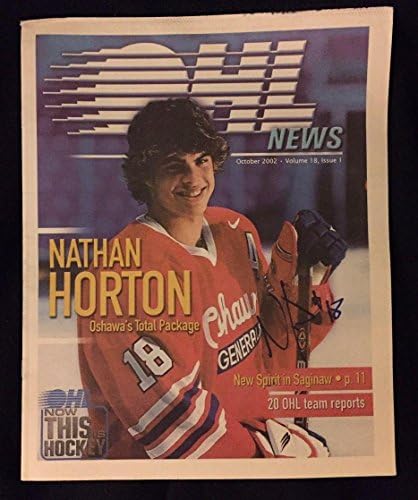 Nathan Horton Aláírt OHL Hírek Magazin Oshawa Tábornokok Boston Bruins - Dedikált NHL Magazinok