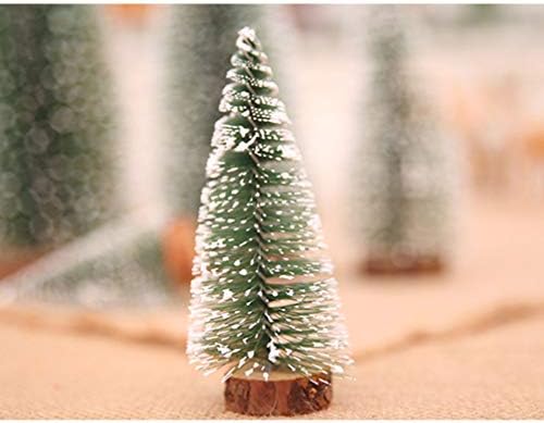 KESYOO Halloween Dekoráció Mini karácsonyfa Matt Karácsonyi Fenyő Fa, Üveg Ecsettel Hamis Fák Fából készült