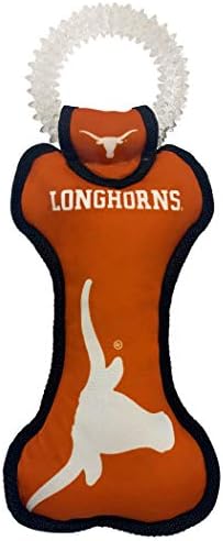 Háziállatok Első NCAA Texas Longhorns Egyetemi Fogászati Kemény Kutya TUG Csont Játék, Beépített Spicli