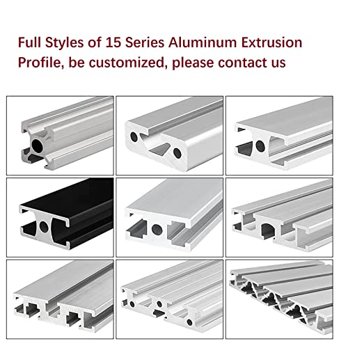 Mssoomm 2 Csomag 1540 Alumínium Extrudált Profil, Hossz 40.94 inch / 1040mm Fekete, 15 x 40mm 15 Sorozat