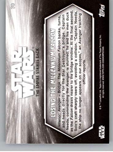 2019 Topps Star Wars Birodalom visszavág Fekete-Fehér 70 Elveszíti a Millennium Falcon uram Trading Card
