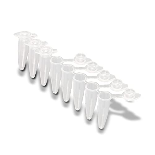 ProAmp™ 0,2 mL 8-Szalag PCR Cső w/Caps (0.2 ml-ben, Csatolt Egyéni Lapos Sapka)