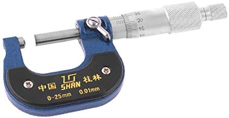 X-mosás ragályos 0-25mm Messure Tartomány Szilárd Fém Keret Metrikus Külső Mikrométer(0-25 mm Messure