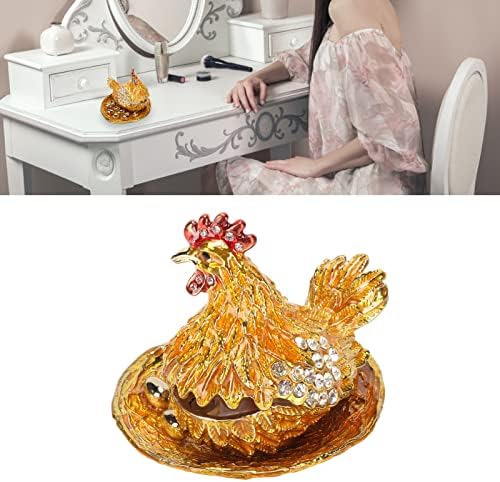 Pssopp Csirke Csecsebecsét Doboz, Kézműves Remek Kis ékszerdoboz Tyúk Figura Dísz, Otthon Asztali Dekoráció