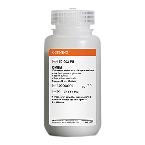 Mediatech 50-003-PB Dulbecco ez a Módosítás a Sas-Közepes, Por, 4, 5 g/L Glükóz, L-glutamin, illetve Nátrium-Piruvát