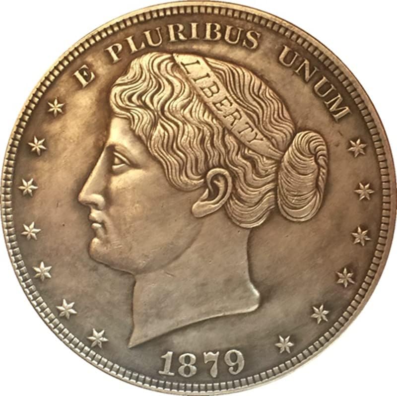 1879 Amerikai Emlékérme Érme Réz Ezüstözött Antik Ezüst Dollár Külföldi Érmék Emlékérmék Kézműves