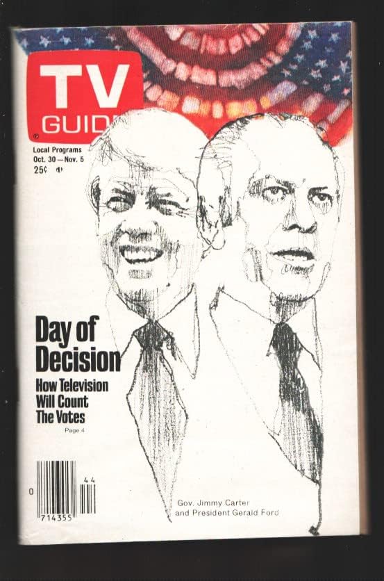 A TV Guide 10/30/1976-Gerald Ford-Jimmy Carter borító-New York-i Metró edition-nincs címke-boríték-VF