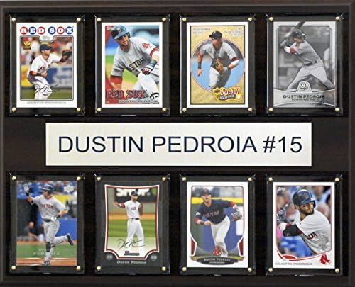 MLB Boston Red Sox Dustin Pedroia 8-Kártya Emléktábla, 12 x 15-Inch