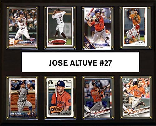 MLB Houston Astros Férfi 1215ALTUVE8CMLB 12x15 José Altuve Houston Astros 8-Kártya Emléktábla, Barna,