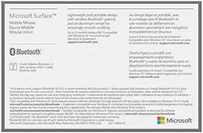 A Microsoft Modern Mobil Egér, Fekete - Kényelmes Jobb/Bal Kezét Használja, design, Fém görgőt, Vezeték
