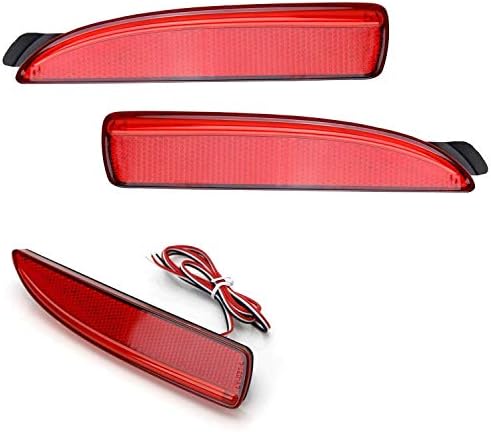 iJDMTOY Vörös Lencse 90-SMD LED Lökhárító Reflektor Fény Kompatibilis Mazda 3 5 6, Funkciója, mint a Farka,