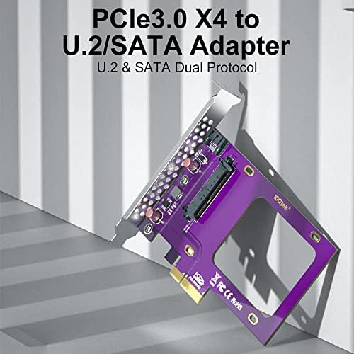 PCIe 3.0 U. 2 SFF-8639 Adapter, X4, 2,5 U. 2 NVMe SSD vagy 2,5 SATA SSD