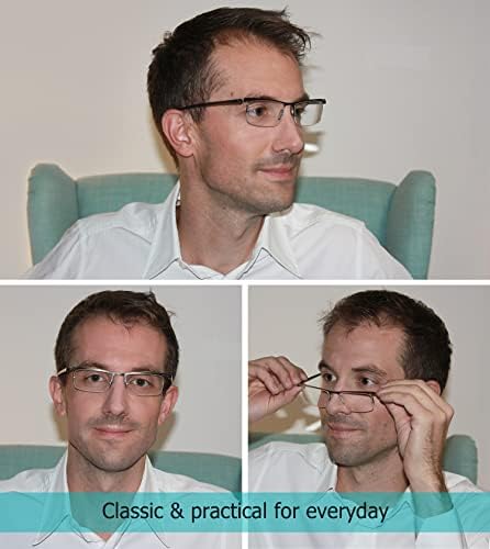 Földhasználati jogok 3 darab Fém Olvasó Szemüveg + 3 darab Semi-keret nélküli Szemüvege(Összesen 6 Pár