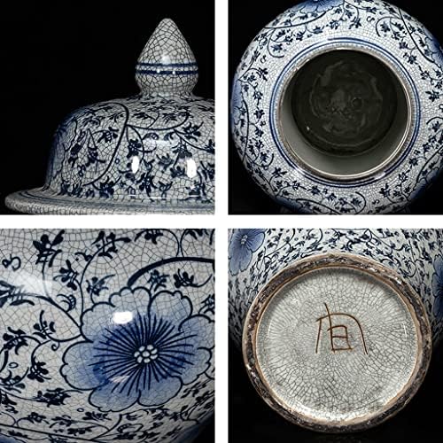 Jingdezhen Antik Jég-Törött Porcelán Gyömbér Üveg Fedő, Dekoratív Kerámia Váza Otthoni Dekoráció, Dísz,