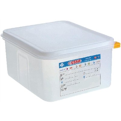 Fehér Műanyag Élelmiszer-Tároló Tartály 6 inch 6(H)x 12 3/4(W)x 10 1/2(D). Csomag mennyiség: 4