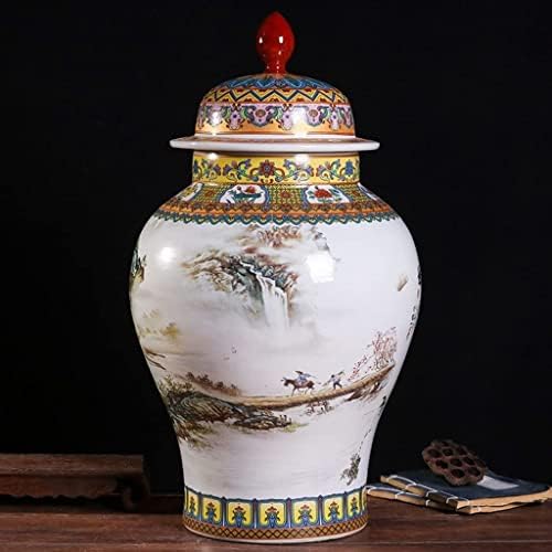 BHUI Jingdezhen Hagyományos Kínai Porcelán Gyömbér Üveg Váza Fedő Keleti Kerámia Díszítő Üveg Sisak Alakú