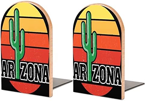 Arizona Kaktusz Naplemente Nyomtatott Fa a Könyv végül Nem csúszós Dekoráció Bookend Small Office Home