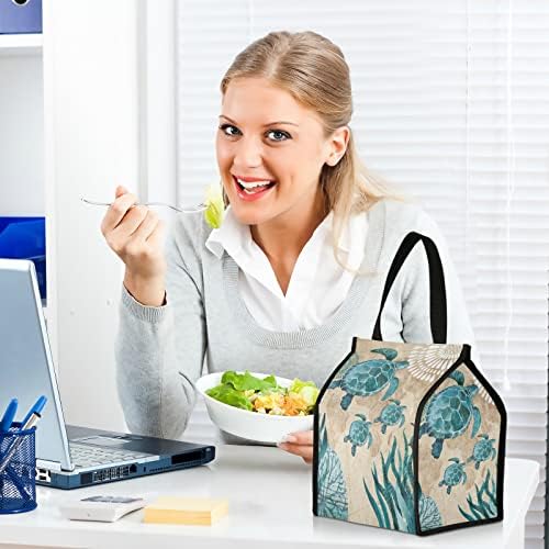 Évjárat Teknős Ebéd Bag Újrafelhasználható Szigetelt Ebédet a Férfiak a Nők Hűvösebb Tote Bags Tartós