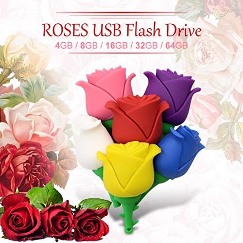 LUOKANGFAN LLKKFF Számítógépes Adatok Tárolására 8GB USB 2.0 Kreatív Rózsa U-Lemez (Rózsaszín) (Szín :