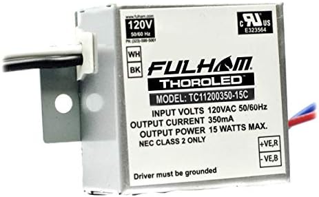 Fulham Világítás TC11200350-15C ThoroLED-Egyetlen Csatorna Vezető-120V Input-350mA Állandó Áram Kimenet-Max