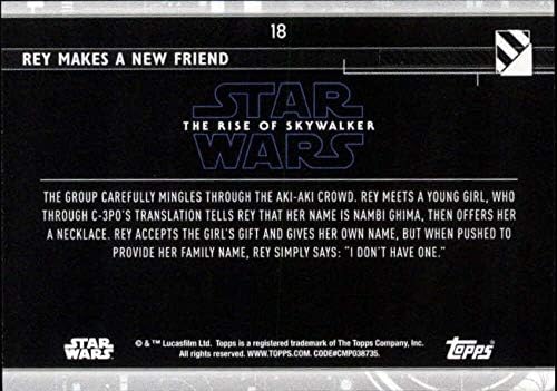 2020 Topps Star Wars A Rise of Skywalker Sorozat 2 Kék 18 Rey teszi egy új Barátom Trading Card