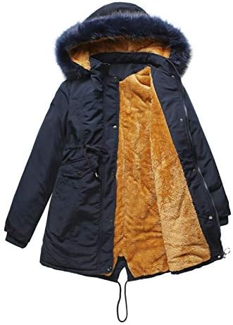 MtsDJSKF Női Meleg Téli Sűrűsödik Kabát Kapucnis Outwear Kabát Szőrme' Bélelt Kapucnis Kabát, Puha, Hosszú