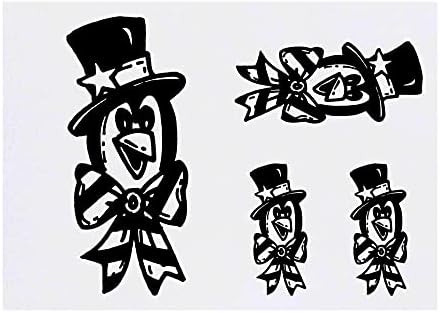 Azeeda Nagy 'Pingvin csokornyakkendő' Ideiglenes Tetoválás (TO00055626)