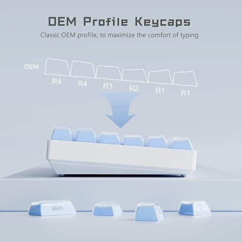 XVX Keycaps 60% - Crystal Zselé Keycaps, OEM Profil 113 Gombok Egyéni Kék Keycaps, Levél Oldalon Gravírozás