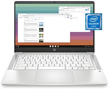 HP Chromebook 14 Laptop, Intel Celeron N4120, 4 GB RAM, 64 GB-os eMMC, 14 HD Kijelző, a Chrome OS, Vékony