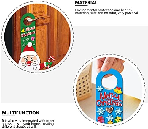 GALPADA Karácsonyi Díszek 6 Szettek Karácsonyi Ajtón Lógó Matricák Cartoon DIY Dekorációs Matrica Gyerekeknek