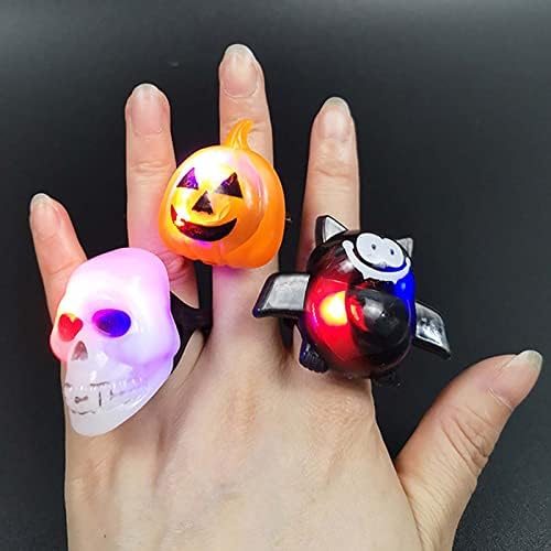 Hüvelykujj Gyűrűk Nők Halloween Fény Gyűrűk Gyerekeknek Villogó Tartozékok Fiúk, Lányok, különböző Minták
