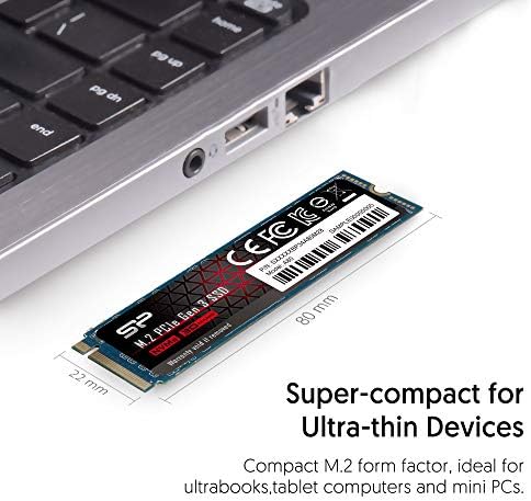 Silicon Power 512 gb-os w/DRAM Cache NVMe M. 2 PCIe Gen3x4 2280 R/W fel, hogy a 3400-at/2,300 MB/s SSD