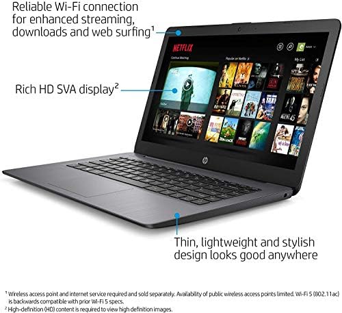 HP 2022-Patak 14 HD Vékony, Könnyű Laptop, Intel Celeron N4000 Processzor, 4 GB RAM, 64 gb-os eMMC, HDMI,