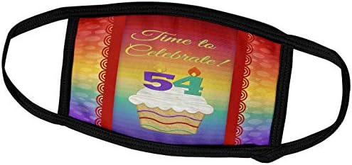 3dRose Beverly Turner Szülinapi Meghívó Tervezés - Cupcake, Gyertyák Száma, Ideje, Ünnepelni 54 Éves Meghívó