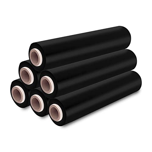Minőségi Fekete Stretch Fólia 400mm x 150m x 20mu Flush Core Ragaszkodnak Film Költöztetés, Ipari & Raktár