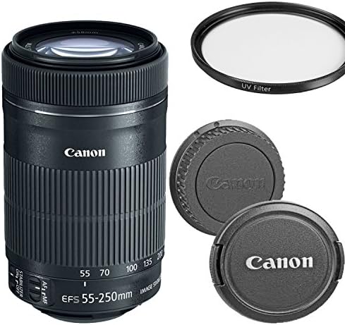 Canon EF-S 55-250mm f/4-5.6 STM Telefotó Zoom Objektív a Canon DSLR Kamerák (Felújított)