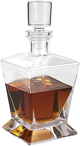 Badash Fejedelmi Kristály Derítő - 28 oz. Ólommentes Kristály Whiskys, Scotch, vagy Whiskey Derítő Dugóval