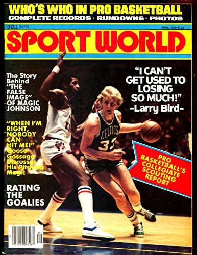 Április 1981 Sportsworld Ki kicsoda Kosárlabda Larry Bird előlap - Dedikált NBA Magazinok