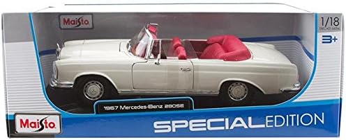 Maisto 1:18 1967-ben a Mercedes-Benz 280SE Cabrio Fröccsöntött Jármű