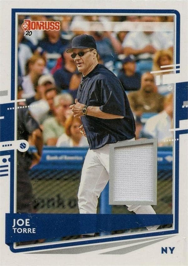 Joe Torre játékos kopott jersey-i javítás baseball kártya (New York Yankees) 2020 Panini Donruss DMJT