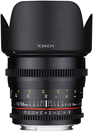 Rokinon DS50M-NEX Cine DS 50 mm T1.5. HA UMC Teljes Keret Cine Széles Látószögű Objektív a Sony E-Mount