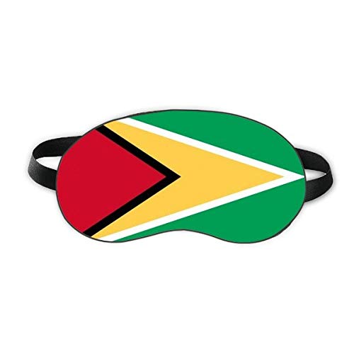 Guyana Nemzeti Zászló Dél-Amerikai Ország Aludni Szem Pajzs Puha Este Kendőt Árnyékba Borító